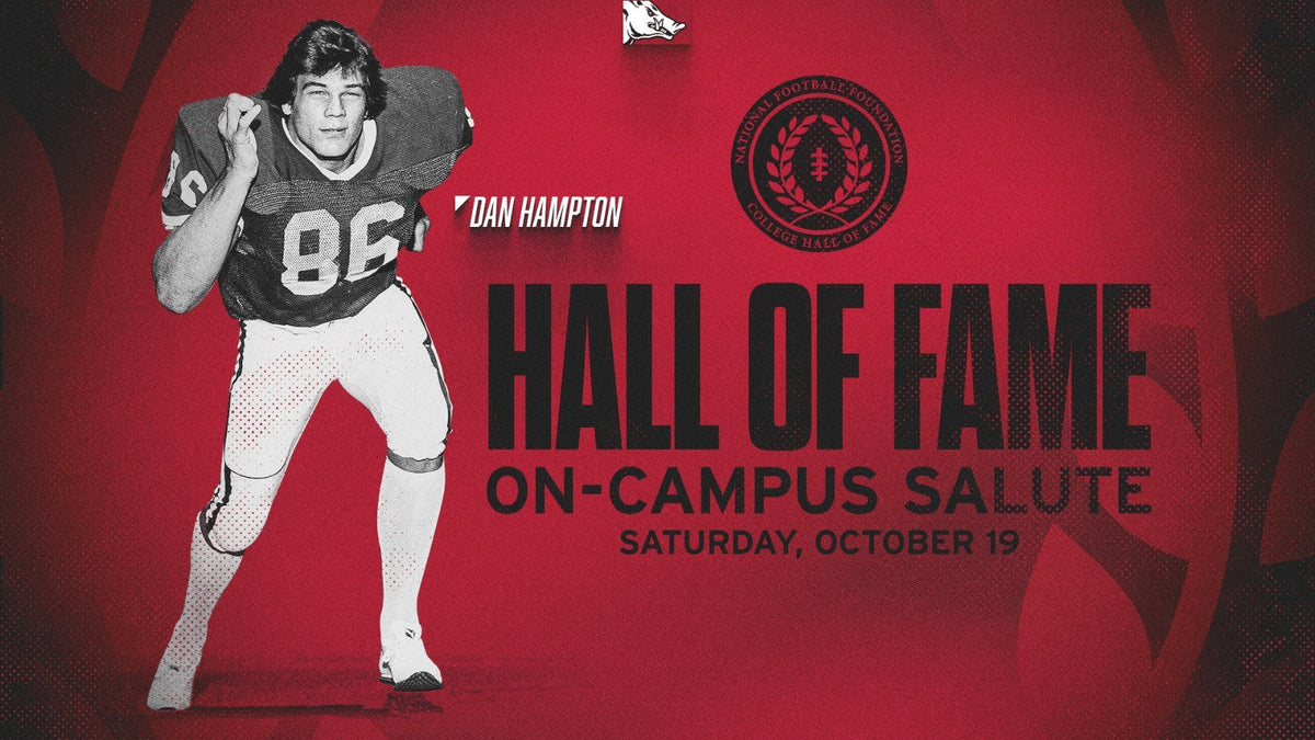 Dan Hampton Signed Arkansas Razorbacks Jersey Inscribed "CHOF 24" (JSA COA) D.T.