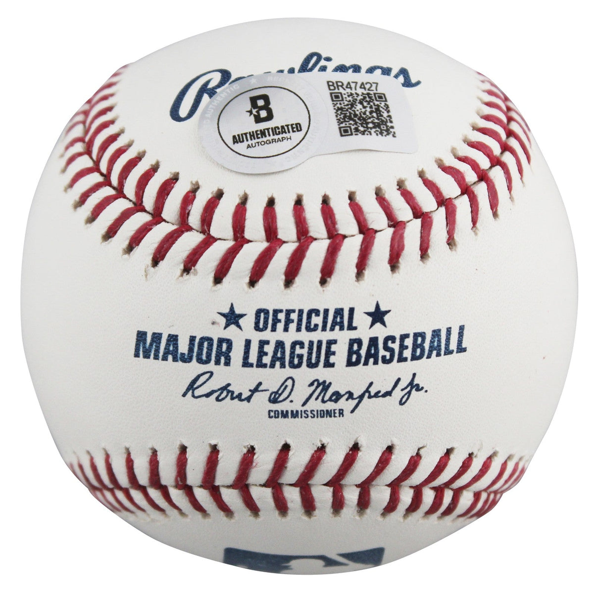 Rangers Nolan Ryan "5714 K's" Authentic Signed Robert Manfred Oml Baseball BAS