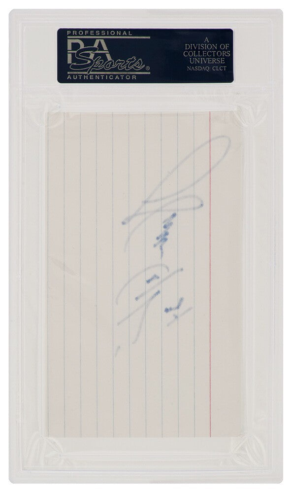 Walter Payton (BEARS) Signed 3x5 White Index Card Cut - (PSA Encapsulated)