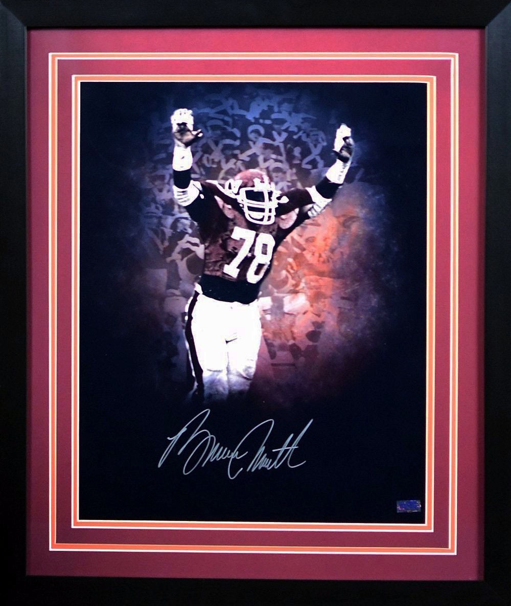 BRUCE SMITH SIGNED VIRGINIA TECH HOKIES 16x20 FRAMED PHOTO COA