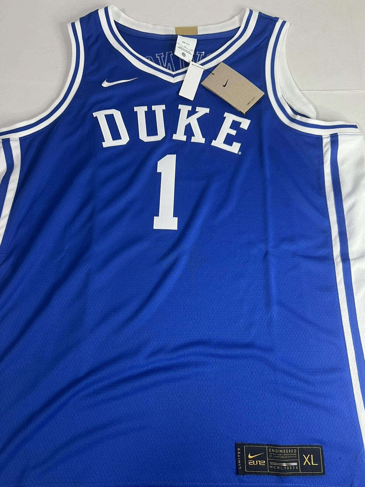 Kyrie Irving Autographed Duke Blue Devils Nike Jersey - JSA