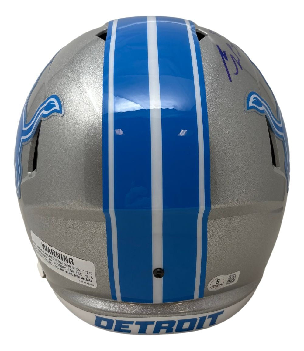 Sam LaPorta Signed Detroit Lions Full Size Speed Replica Helmet BAS ITP