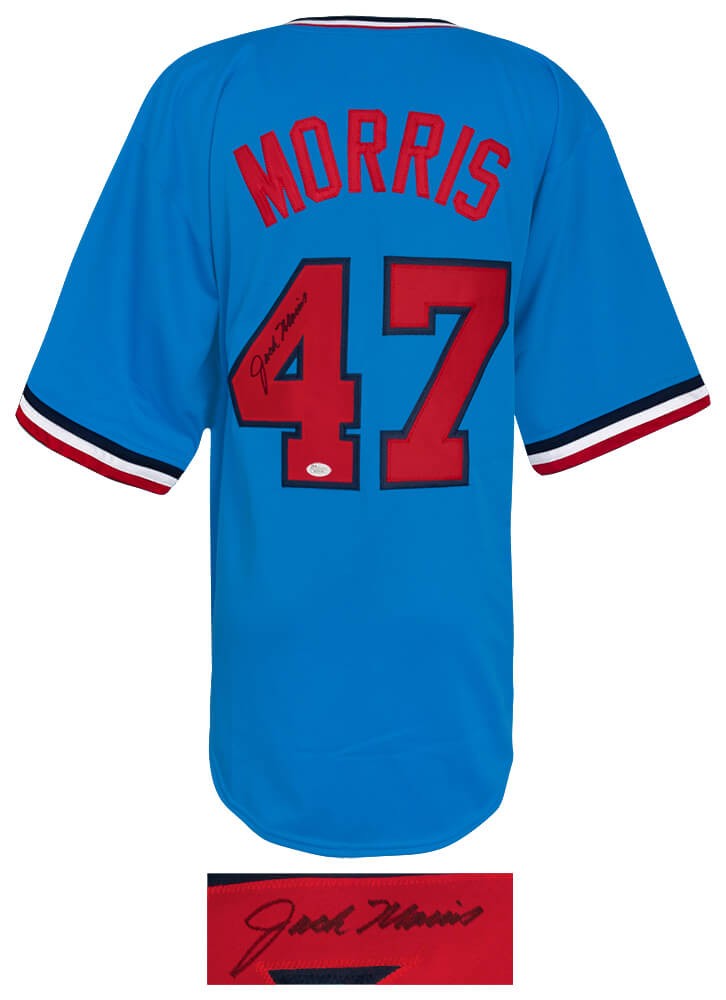 Jack Morris (TIGERS) Signed Grey Custom Baseball Jersey - (JSA COA)