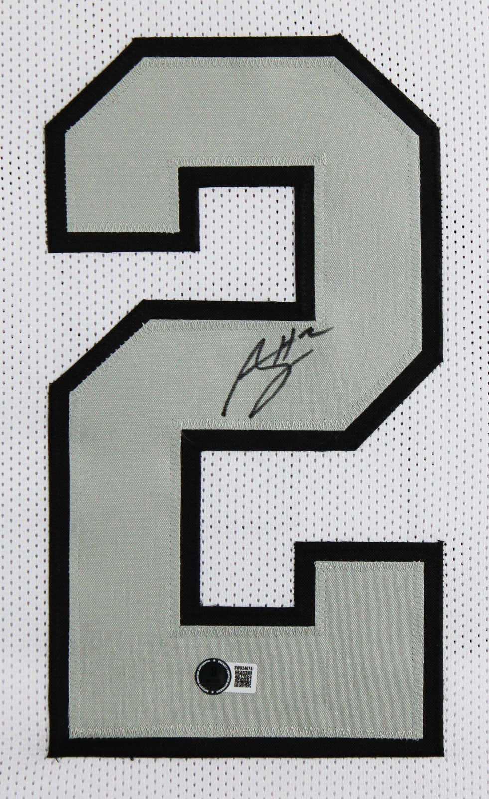 Ashton Jeanty Authentic Signed White Color Rush Pro Style Framed Jersey BAS Wit