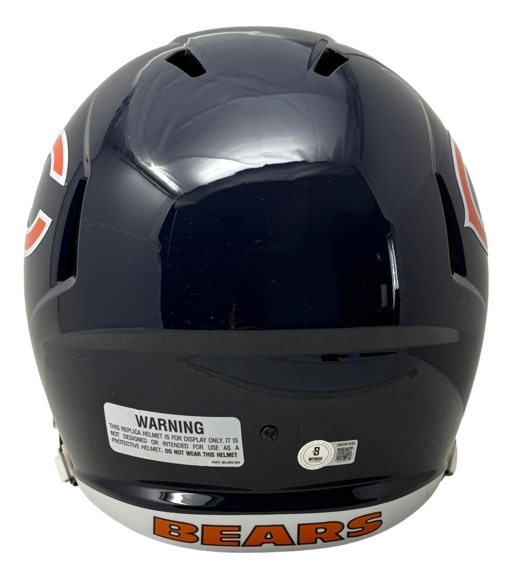 Jim McMahon Signed Chicago Bears Full Size Replica Speed Helmet BAS w/ Case
