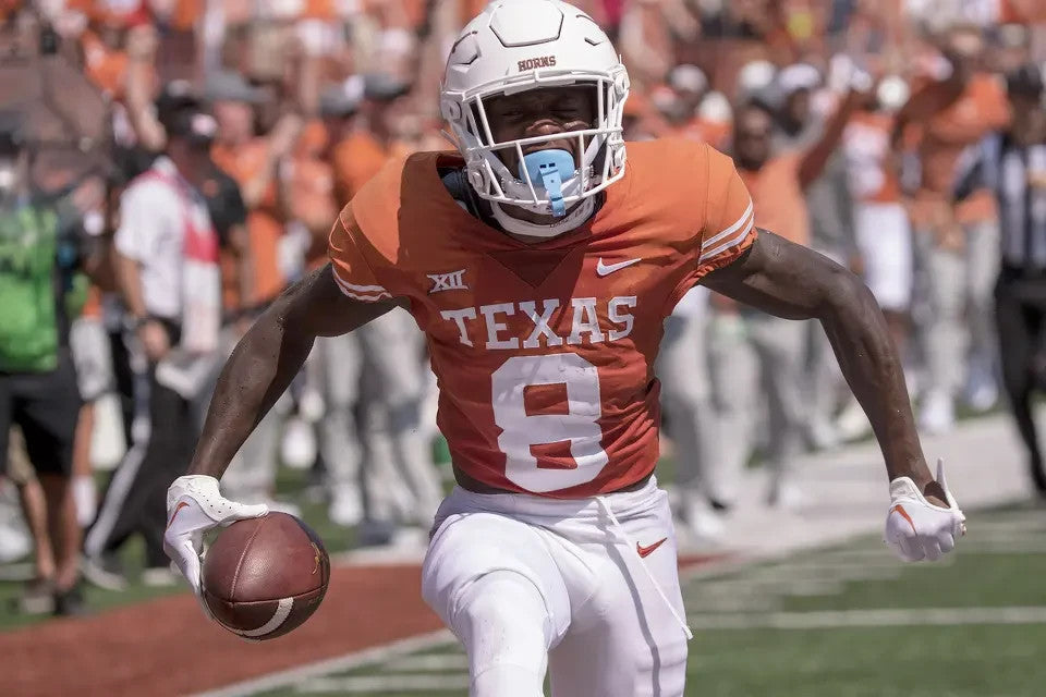 Xavier Worthy Signed Texas Longhorns Jersey (Beckett) Kansas City Chiefs W.R.