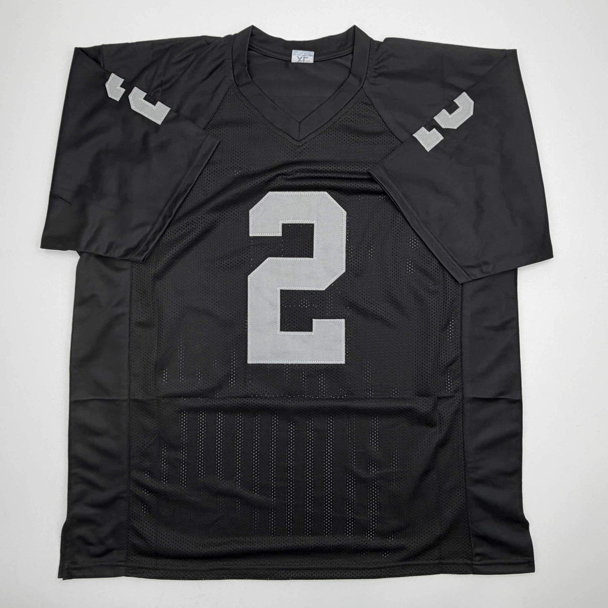 Autographed/Signed Ashton Jeanty Oakland Black Football Jersey Beckett BAS COA
