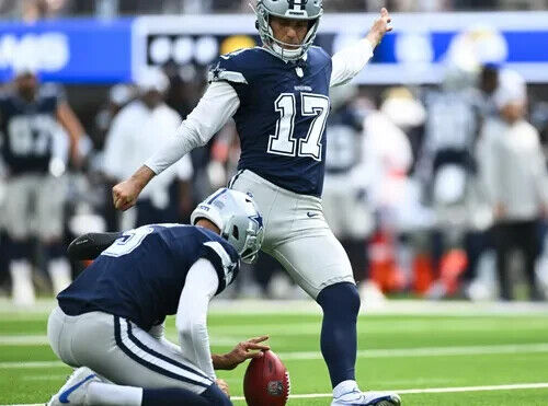 Brandon Aubrey Signed Dallas Cowboys Jersey (Beckett) 23 Pro Bowl Place Kicker