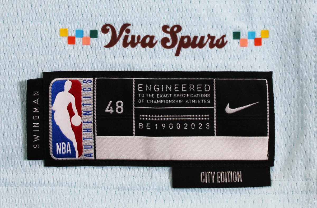 Spurs Victor Wembanyama Signed 2024 Light Blue Nike City Edition Jersey Fanatics