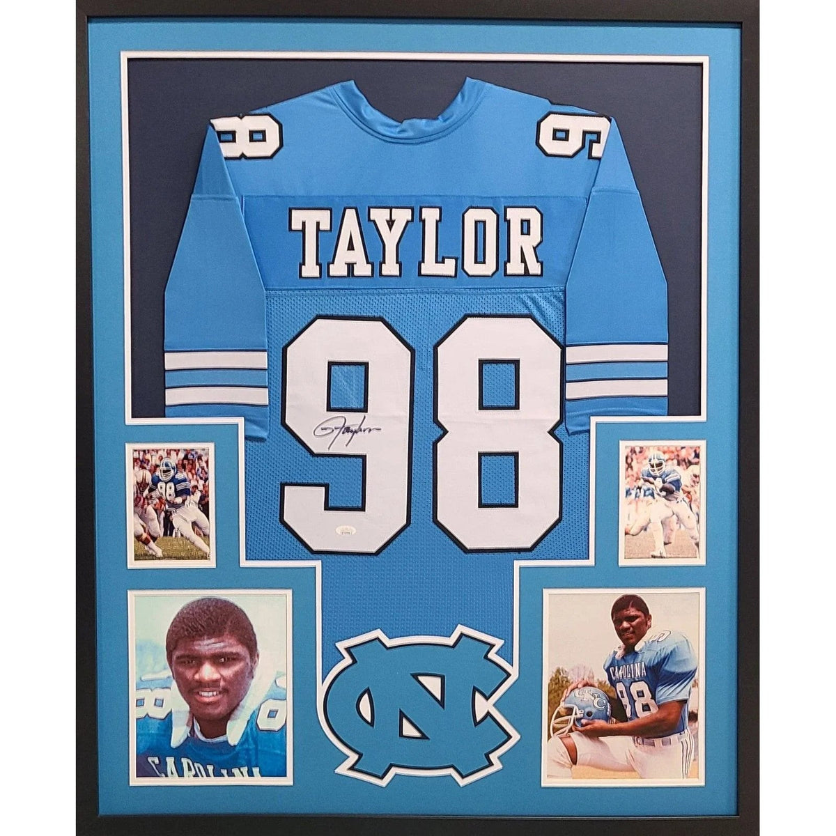 Lawrence Taylor Autographed Signed Framed UNC North Carolina Jersey JSA