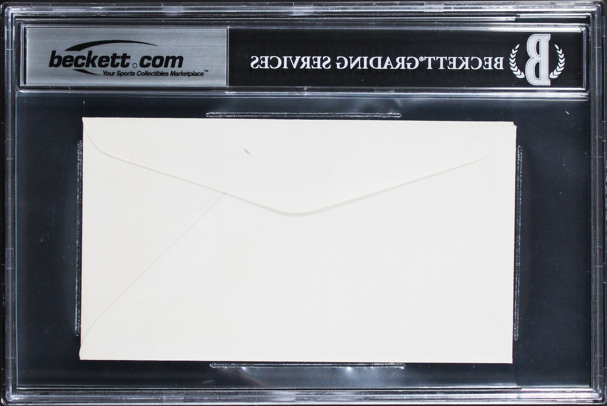 Oilers Wayne Gretzky Signed 1982 First Day Cover 3.75x6.5 Envelope BAS Slabbed