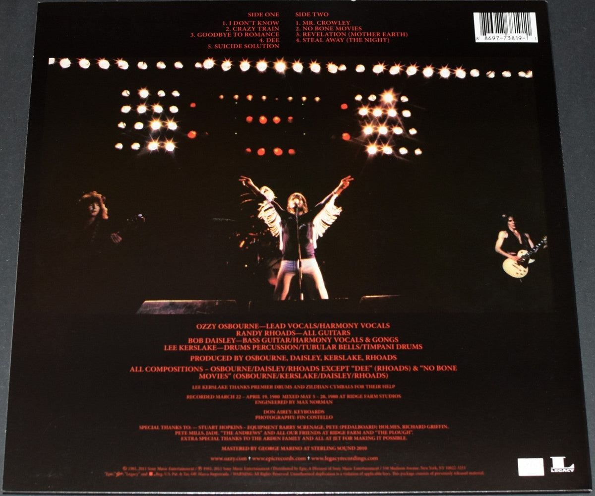OZZY OSBOURNE SIGNED AUTOGRAPHED BLIZZARD OF OZZ VINYL ALBUM LP BECKETT