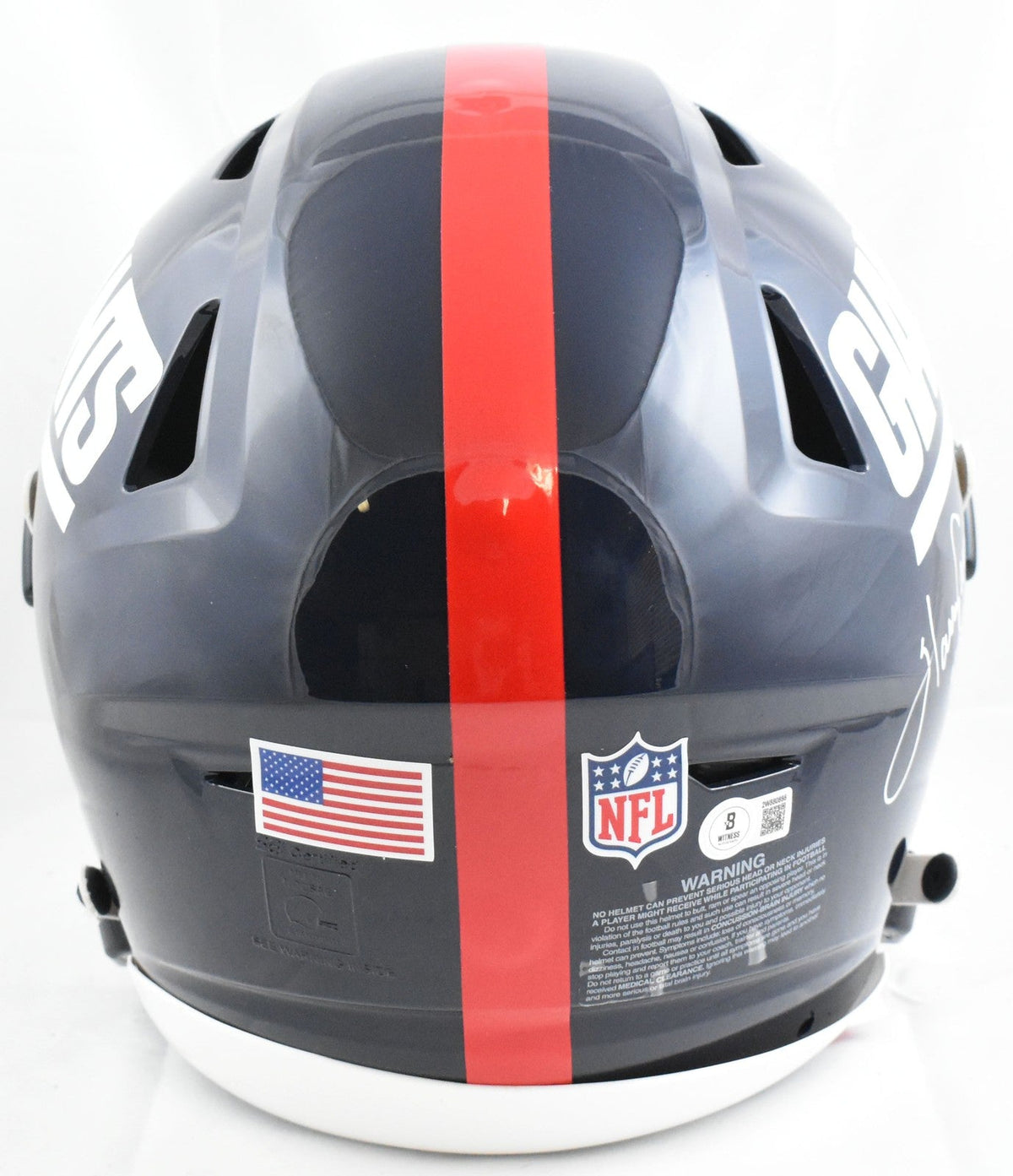 Lawrence Taylor Harry Carson Signed Giants F/S SpeedFlex Helmet HOF- Beckett W