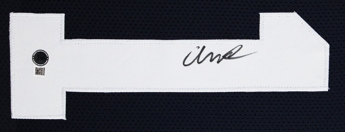 Penn State Abdul Carter Signed Navy Blue Pro Style Framed Jersey BAS Witnessed