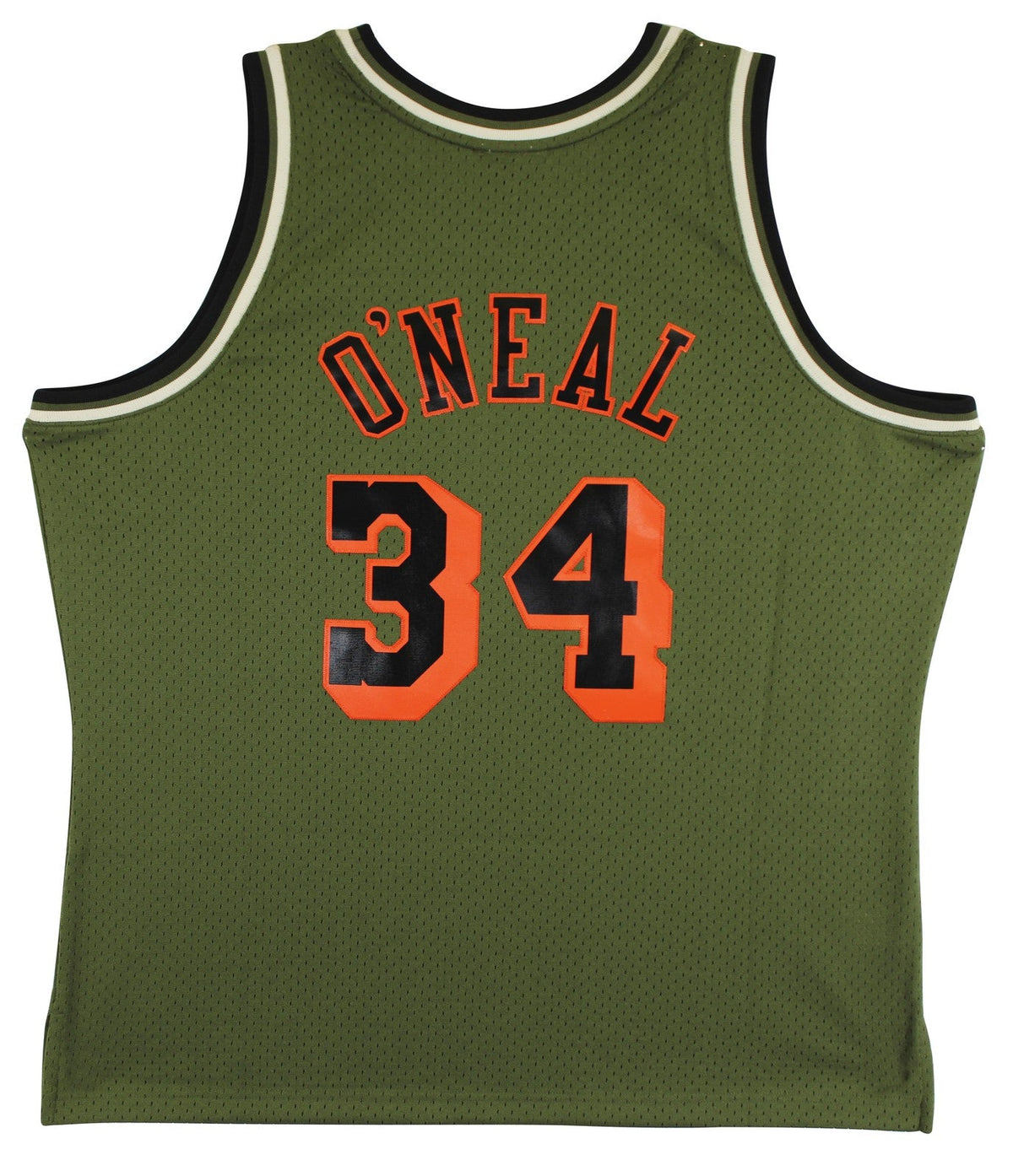 Lakers Shaquille O'Neal Signed Green M&N 1996-97 HWC Swingman Jersey BAS Witness