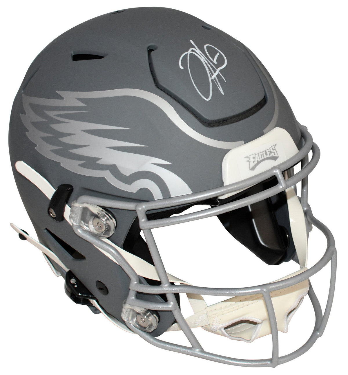 JALEN HURTS SIGNED PHILADELPHIA EAGLES SLATE AUTHENTIC SPEEDFLEX HELMET FANATICS