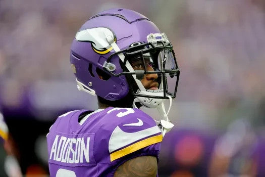Jordan Addison Signed Minnesota Vikings Mini Helmet (Player Ink) USC Trojans W.R