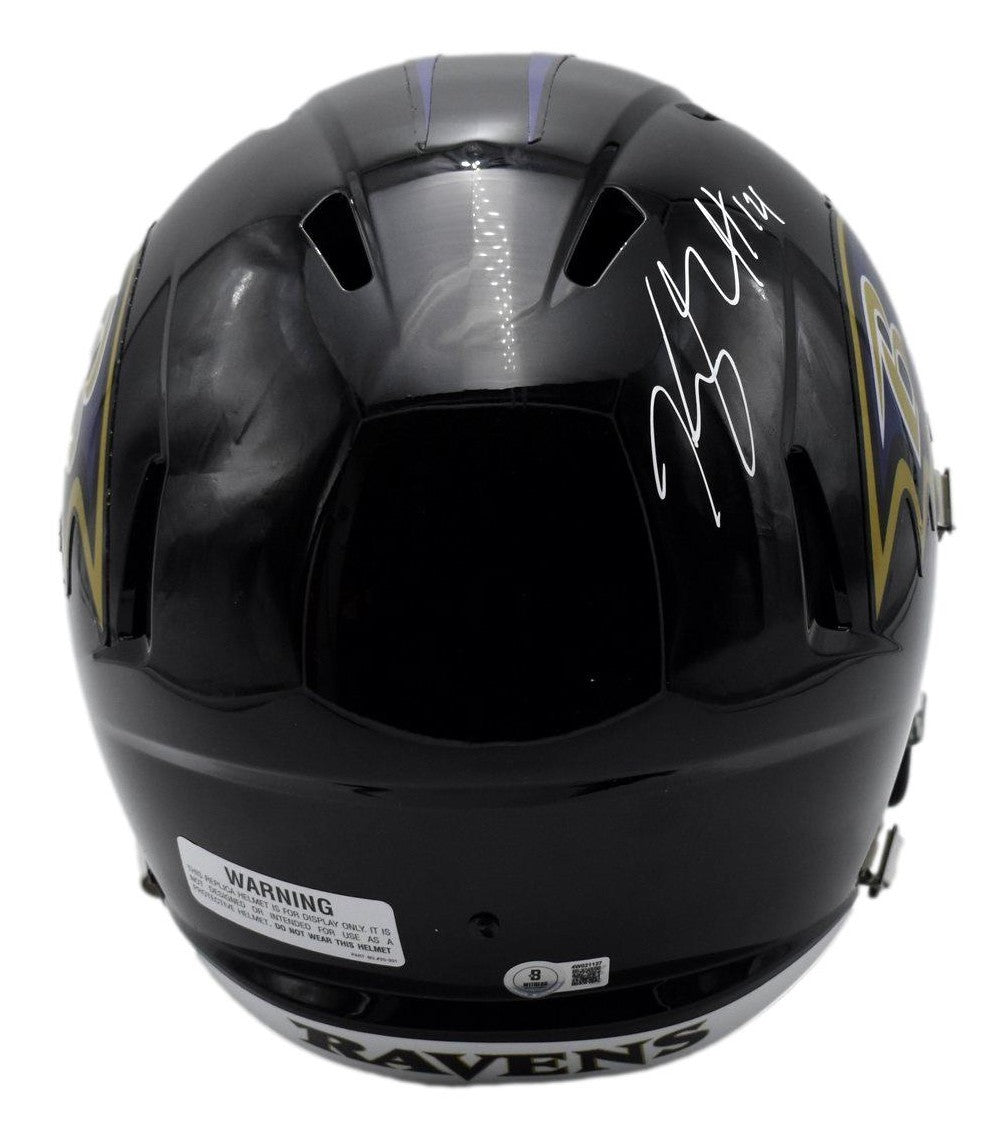 Kyle Hamilton Autographed Full Size Speed Replica Helmet Ravens Beckett 201048