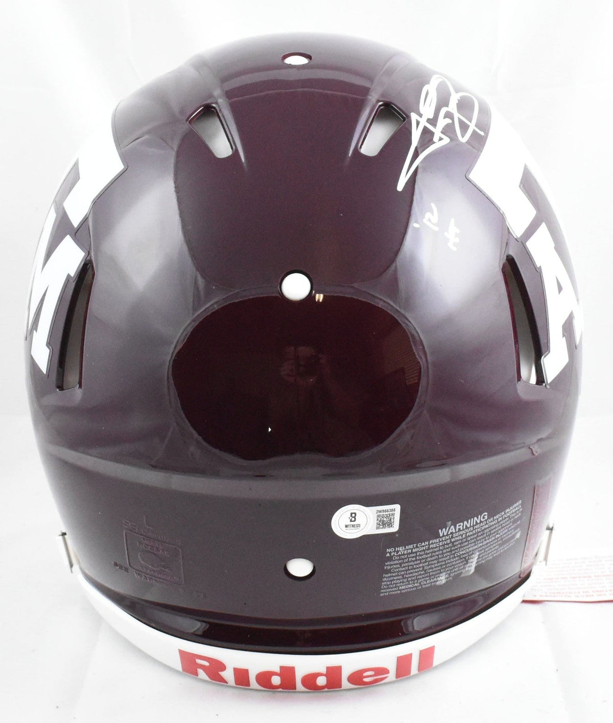 Johnny Manziel Signed Texas A&M F/S Speed Authentic Helmet w/HT JFF - Beckett W
