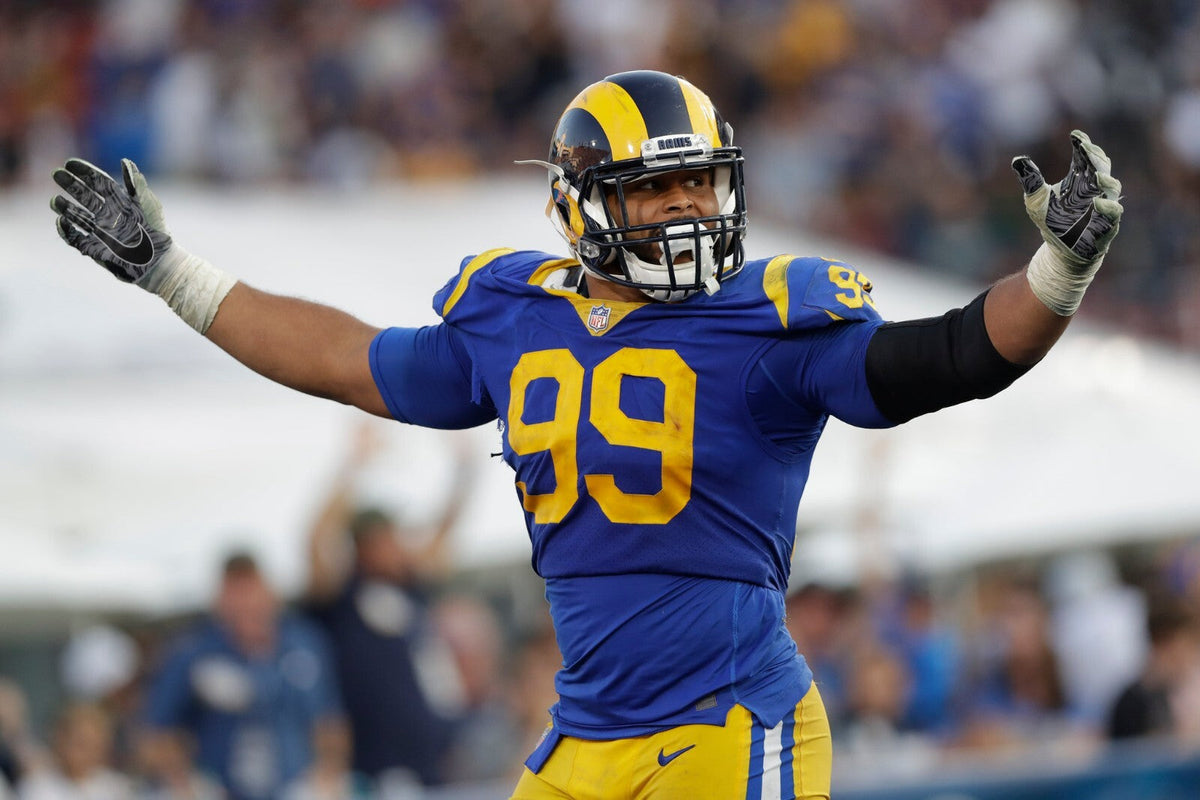 Aaron Donald Signed Los Angeles Rams Nike NFL Replica Game Jersey (Beckett) D.T.