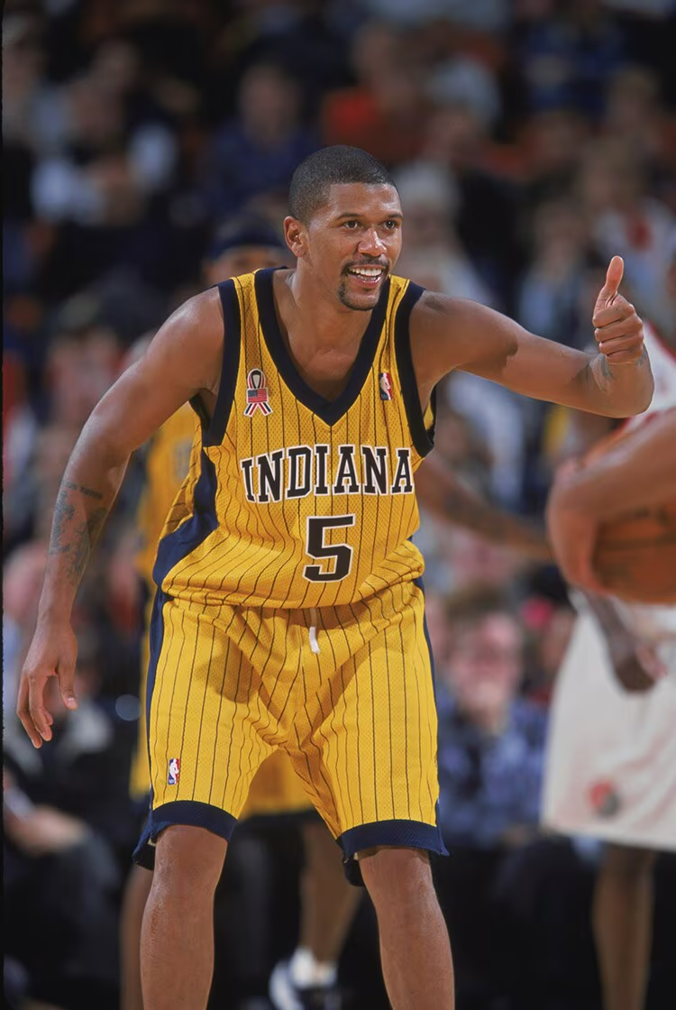 Jalen Rose Signed Indiana Pacers Mitchell & Ness Throwback Jersey (Fanatics)