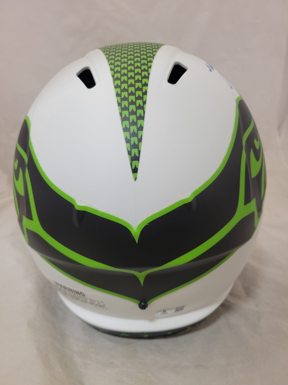 MATT HASSELBECK SIGNED SEATTLE SEAHAWKS F/S LUNAR ECLIPSE SPEED REP HELMET BAS