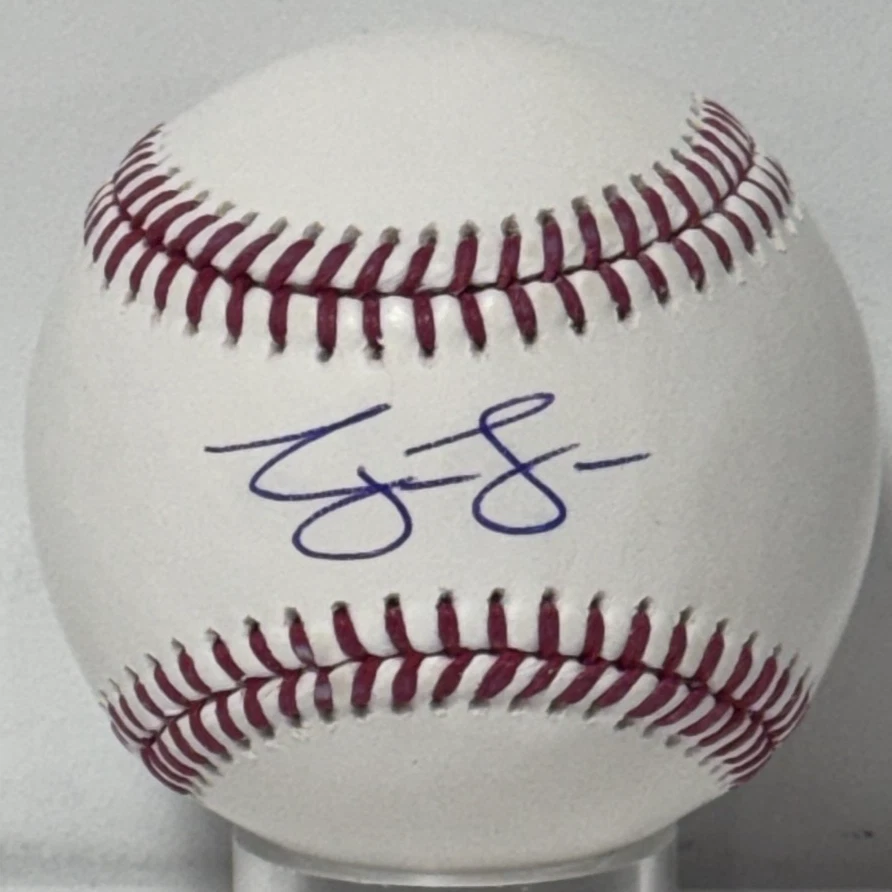 GEORGE LOMBARD JR SIGNED NEW YORK YANKEES RAWLINGS OFFICIAL MLB BASEBALL BECKETT