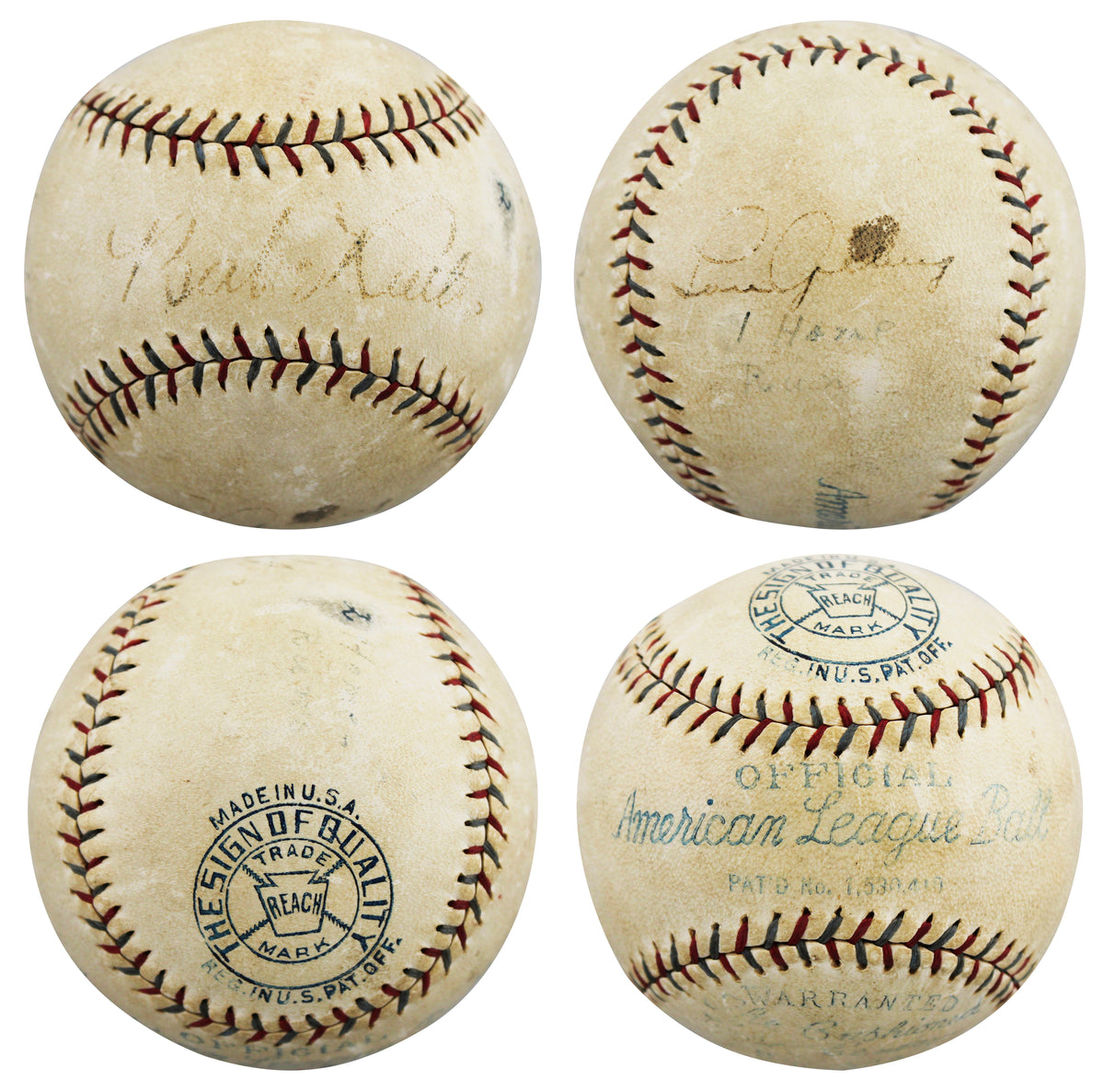 Yankees Babe Ruth & Lou Gehrig Authentic Signed OAL Baseball PSA/DNA #Y03402