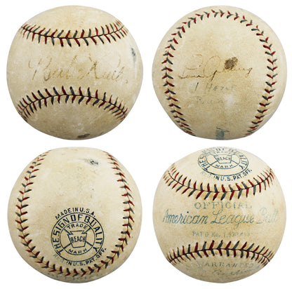 Yankees Babe Ruth & Lou Gehrig Authentic Signed OAL Baseball PSA/DNA #Y03402