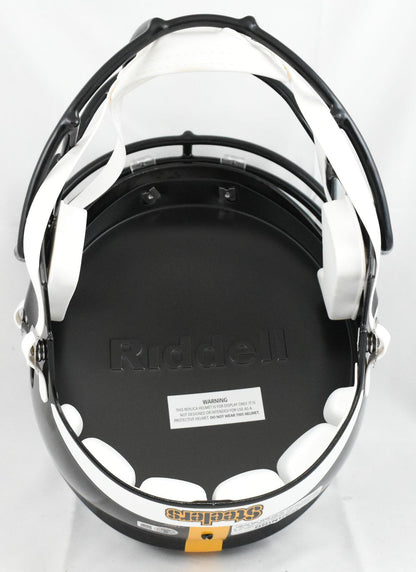 Kaleb Johnson Autographed Pittsburgh Steelers F/S Speed Helmet - Beckett W Holo