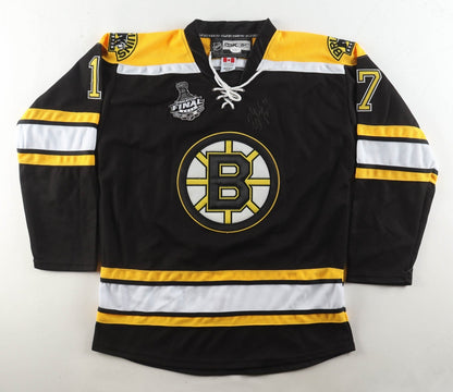 Milan Lucic Signed Boston Bruins Reebok Authentic Jersey (JSA) 2011 Cup Champion