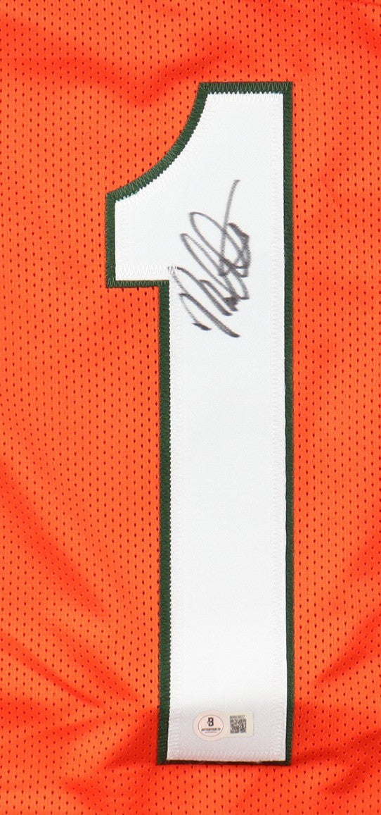 Mario Cristobal Signed Miami Hurricanes Jersey (Beckett) Current Head Coach