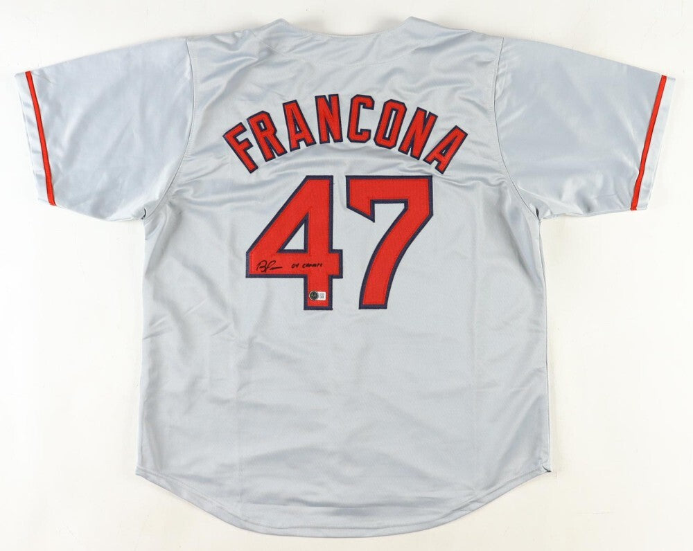Terry Francona Signed Boston Red Sox Jersey Inscribed 04 Champs (Beckett) Mgr.
