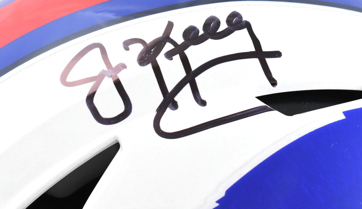 Jim Kelly Andre Reed Thurman Thomas Signed Bills F/S SpeedFlex Helmet-Beckett W