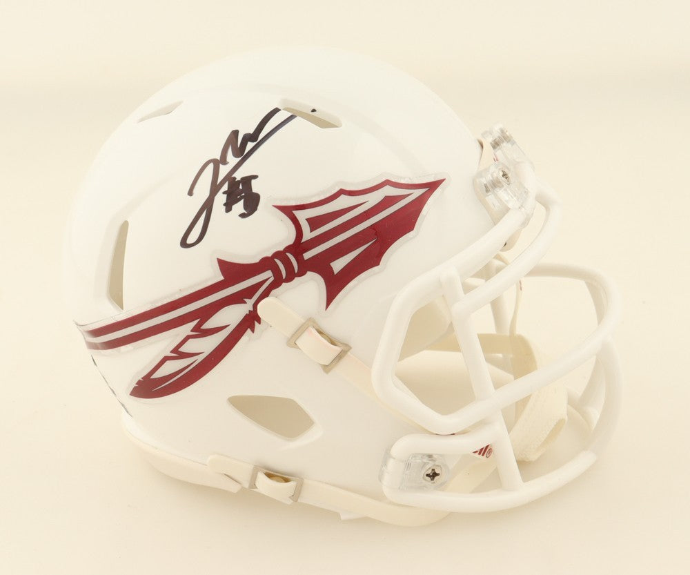 Jared Verse Signed Florida State Seminoles Mini Helmet (Beckett) L. A. Rams L.B.