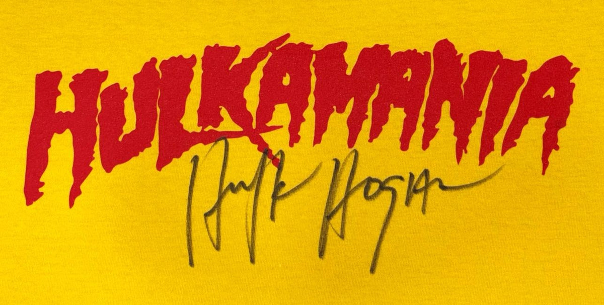 Hulk Hogan Signed Framed WWE Hulkamania T-Shirt PSA/DNA Hologram