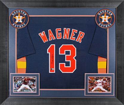 Billy Wagner Authentic Signed Navy Blue Pro Style Framed Jersey BAS Witnessed