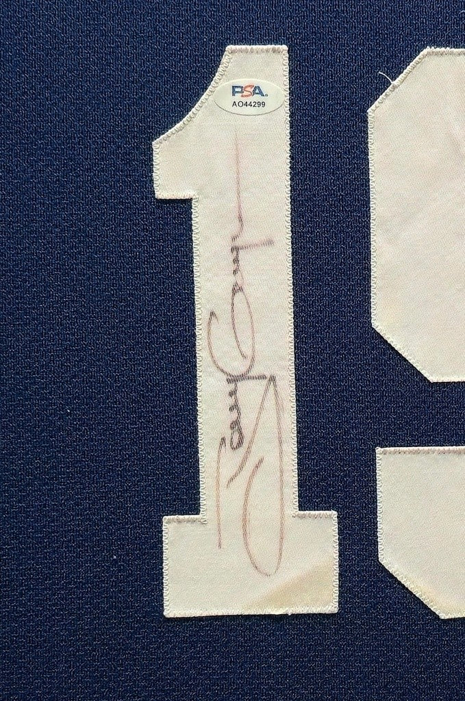 FRAMED IN SUEDE SAN DIEGO PADRES TONY GWYNN AUTOGRAPHED SIGNED JERSEY PSA COA