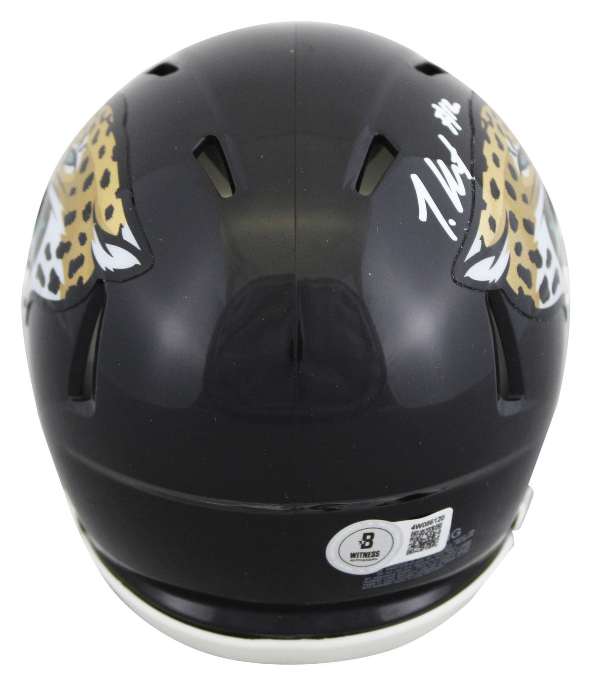 Jaguars Travis Hunter Authentic Signed Speed Mini Helmet BAS Witnessed