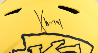 Xavier Worthy Signed Kansas City Chiefs F/S Rave Speed Authentic Helmet-Fanatics