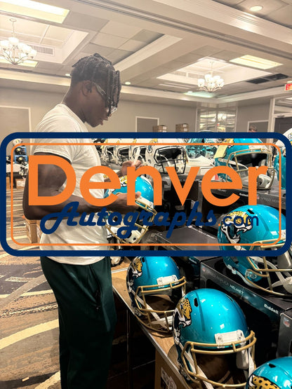 Travis Hunter Signed Jacksonville Jaguars F/S Flash Helmet Beckett Witness 51412