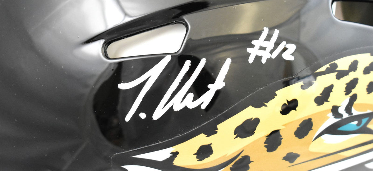 Travis Hunter Signed Jacksonville Jaguars F/S Speed Authentic Helmet - Beckett W