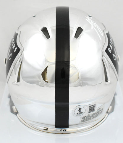 Ashton Jeanty Autographed Las Vegas Raiders Chrome Speed Mini Helmet - Beckett W