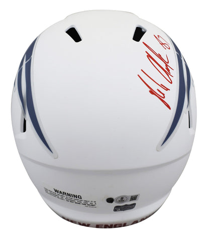 Patriots Rob Gronkowski Signed 2025 Rivalries Full Size Speed Rep Helmet BAS Wit