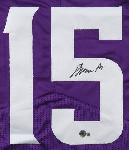 Dallas Turner Signed Minnesota Vikings Pro Cut Jersey (Beckett) 2024 1st Rnd Pck