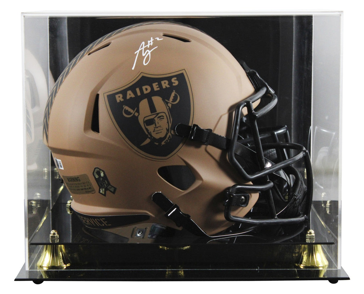 Raiders Ashton Jeanty Signed STS II Full Size Speed Rep Helmet W/ Case BAS Wit