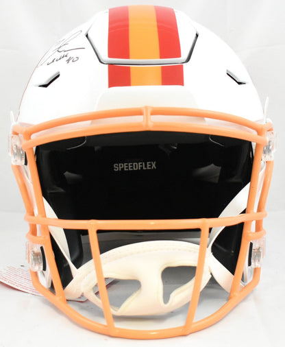 Mike Alstott Autographed Buccaneers F/S 76-96 SpeedFlex Helmet - Beckett W Holo