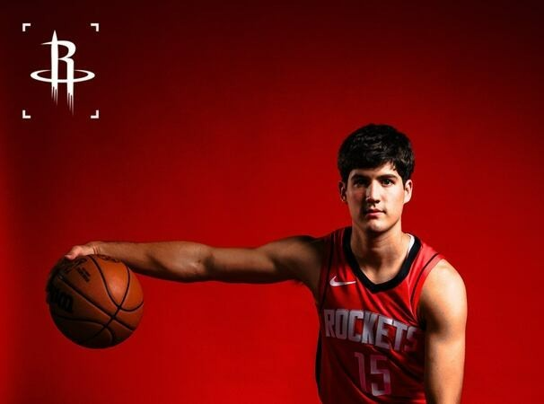 Reed Sheppard Signed Houston Rockets Jersey (Beckett COA) 2024 #3 Overall Pick