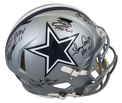 Smith, Dorsett, Parsons, Prescott +1 Signed F/S Speed Proline Helmet w/ Case BAS
