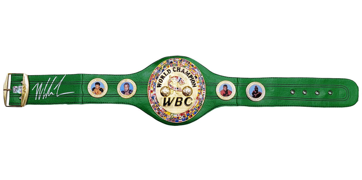 Mike Tyson Signed Green WBC World Championship Belt Beckett Wit